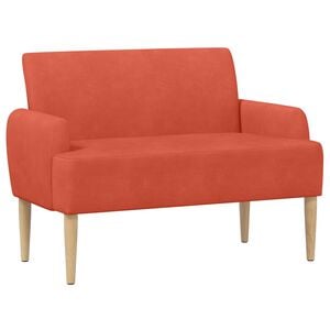 vidaXL Zweisitzer mit Knopfheftung Rot-Orange 116 x 67 x 81 cm