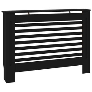 vidaXL Heizk&ouml;rperverkleidung Schwarz 112x19x81,5 cm MDF