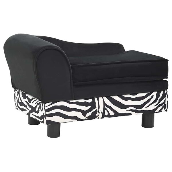 vidaXL Hundesofa Schwarz 57x34x36 cm Plüsch