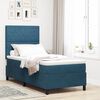 vidaXL Boxspringbett mit Matratze Dunkelblau 90 x 190 cm Samt