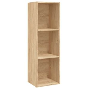vidaXL B&uuml;cherregal/TV-Schrank Sonoma Eiche 36x30x114 cm Holzwerkstoff