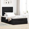 vidaXL Ottoman-Bett mit Matratzen & LEDs Schwarz 120x190 cm Samt