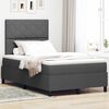 vidaXL Boxspringbett mit Matratze Dunkelgrau 120 x 190 cm Stoff