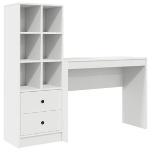 vidaXL Schreibtisch Wei&szlig; 145,5 x 40 x 127 cm 2 stk.