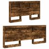 vidaXL Aufbewahrungskopfteil Ger&auml;ucherte Eiche 140 cm Holzwerkstoff