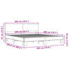 vidaXL Bettgestell Braun Eichen-Optik 200x200 cm Holzwerkstoff Metall