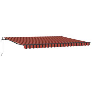 vidaXL Ausziehbare Markise Orange und Braun 450 x 300 cm