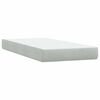 vidaXL Boxspringbett mit Matratze Hellgrau 90x210 cm Samt