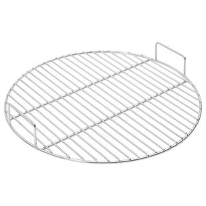 vidaXL Grillrost mit Griffen Rund &Oslash;44,5 cm 304 Edelstahl