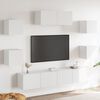 vidaXL 7-tlg. TV-Schrank-Set Wei&szlig; Holzwerkstoff