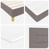 vidaXL Boxspringbett mit Matratze Taupe 140 x 190 cm Stoff