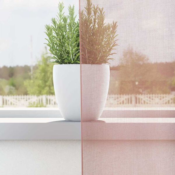 vidaXL Voile Vorh&auml;nge mit &Ouml;sen 2 Stk. Rosa 140x175 cm