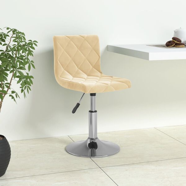 vidaXL Barhocker Creme Samt