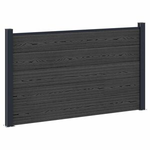 vidaXL zaunset 180 x 105 cm WPC und Aluminium Schwarz