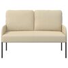 vidaXL Sofas mit Kissen 110cm Creme Sperrholz