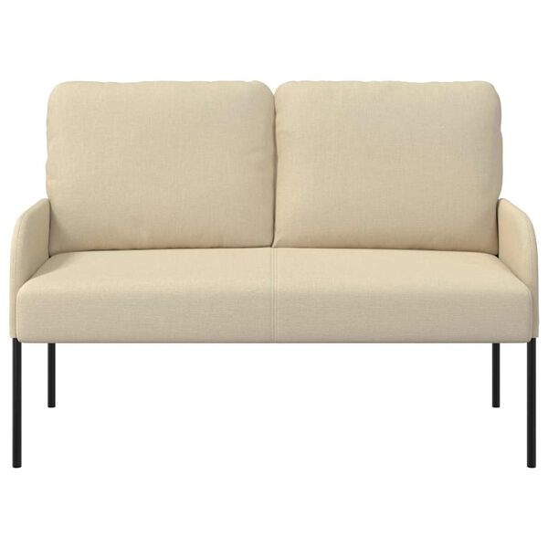 vidaXL Sofas mit Kissen 110cm Creme Sperrholz