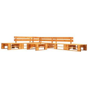 vidaXL 6-tlg. Garten-Lounge-Set aus Paletten Holz Honigbraun