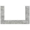 vidaXL TV-Schrankset 8 pcs Beton Grau Holzwerkstoff