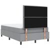 vidaXL Boxspringbett mit Matratze mit LED Hellgrau 120 x 190 cm Stoff