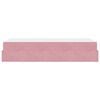 vidaXL Bettgestell mit Matratze mit Matratze 2 pcs Rosa Samt