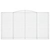 vidaXL Gabionen mit Hochbogen 3 Stk. 400x50x220/240cm Verzinktes Eisen
