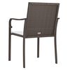 vidaXL Gartenst&uuml;hle mit Kissen 6 Stk. Braun 56x59x84 cm Poly Rattan