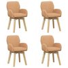 vidaXL Drehstuhl Esszimmer 4 stk. Boucl&eacute; Beige 54 x 58 x 87 cm