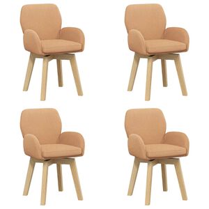 vidaXL Drehstuhl Esszimmer 4 stk. Boucl&eacute; Beige 54 x 58 x 87 cm