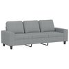 vidaXL 3-Sitzer-Sofa mit Hocker Hellgrau 180 cm Stoff