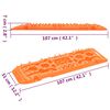vidaXL Traktionsmatten 2 Stk. Orange 107x31x7 cm Nylon