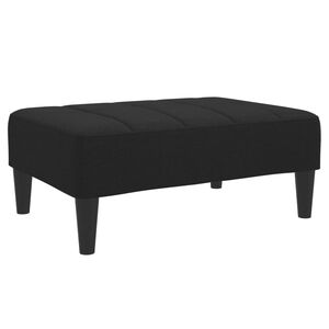 vidaXL Fu&szlig;hocker Schwarz 77x55x31 cm Stoff