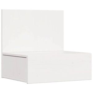 vidaXL Nachttisch Wei&szlig; 42 x 32,5 x 40 cm Massivholz Kiefer