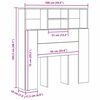 vidaXL Kopfteil Schrank Schwarz Eichen-Optik 100 x 19 x 103,5 cm
