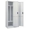 vidaXL Kleiderschrank Hellgrau 80x50x180 cm Stahl