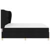 vidaXL Boxspringbett mit Matratze Dunkelgrau 90x190 cm Schwarz Stoff