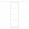 vidaXL Schiebet&uuml;r ORKDAL Wei&szlig; 73,5 x 211 cm Massivholz Kiefer und Glas