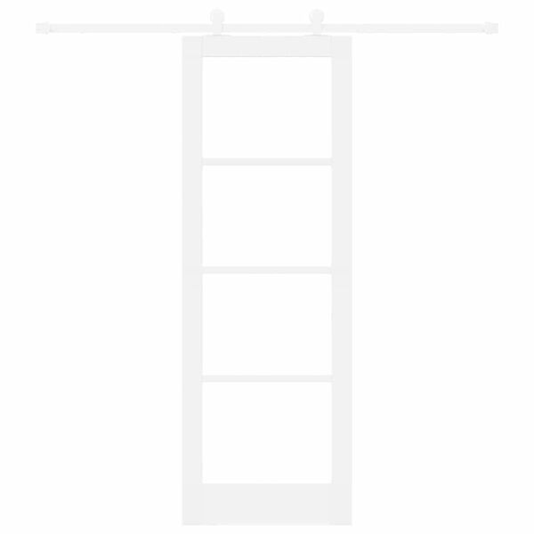 vidaXL Schiebet&uuml;r ORKDAL Wei&szlig; 73,5 x 211 cm Massivholz Kiefer und Glas