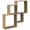 vidaXL Wandregal Artisan-Eiche 80x15x78,5 cm Holzwerkstoff