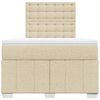 vidaXL Boxspringbett mit Matratze Creme 120x190 cm Stoff