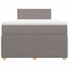 vidaXL Boxspringbett mit Matratze Taupe 120x200 cm Stoff