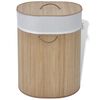 vidaXL Bambus-W&auml;schekorb Oval Natur