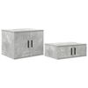 vidaXL Aufbewahrungsschrank 2 stk. Beton Grau 127 x 41 x 40 cm