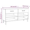 vidaXL Schuhschrank Räuchereiche 102x35x55 cm Holzwerkstoff