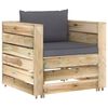 vidaXL 6-tlg. Garten-Lounge-Set mit Kissen Gr&uuml;n Impr&auml;gniertes Holz