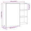 vidaXL Spiegelschrank mit LED-Beleuchtung Schwarz 60x13x52 cm