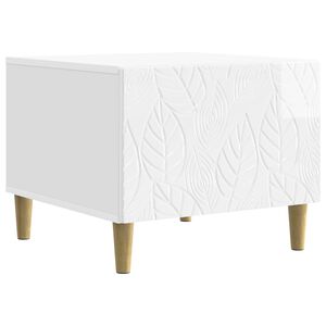 vidaXL Couchtisch Hochglanz Wei&szlig; 50 x 49 x 40 cm Holzwerkstoff