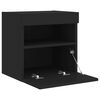 vidaXL TV-Wandschrank mit LED-Leuchten Schwarz 40x30x40 cm