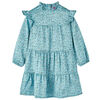 Kinderkleid mit langen &Auml;rmeln Blau 104