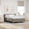 vidaXL Boxspringbett mit Matratze Taupe 160 x 200 cm Stoff