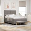 vidaXL Boxspringbett mit Matratze Taupe 140 x 190 cm Stoff